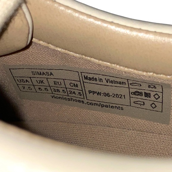 Vionic Simasa Cream Botanical Leather Sneaker Lace Up Tennis Shoe Platform 7.5 - Picture 9 of 11